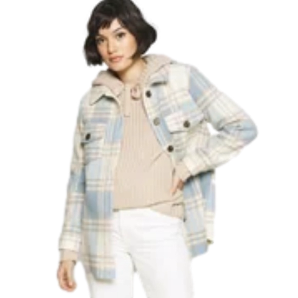 Venus Plus Size Plaid Shacket soft size 24 button up jacket